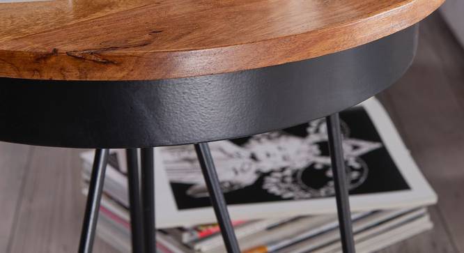 Clovis Side Table (Semi Gloss Finish, Honey Oak) by Urban Ladder - Front View Design 1 - 361786