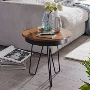 Finebuy Solid Wood Side Table in Semi Gloss Finish - Urban Ladder