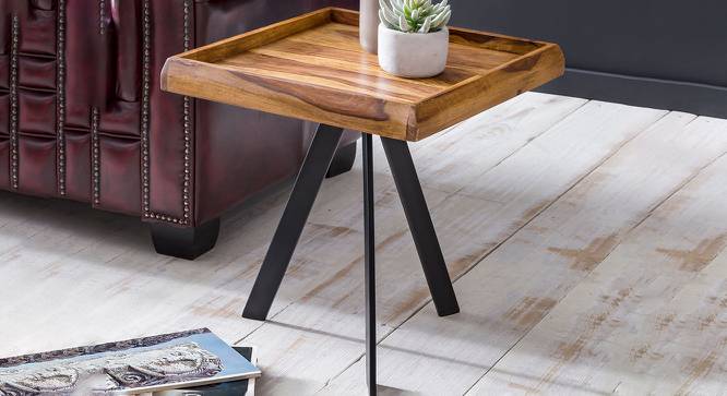 Emile Side Table (Semi Gloss Finish, Honey Oak) by Urban Ladder - Cross View Design 1 - 361795