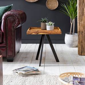 woodenmood Emile Solid Wood Side Table in Semi Gloss Honey Oak Finish-picture-10