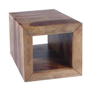 woodenmood Evrard Solid Wood Side Table in Semi Gloss Provincial Teak Finish-picture-20