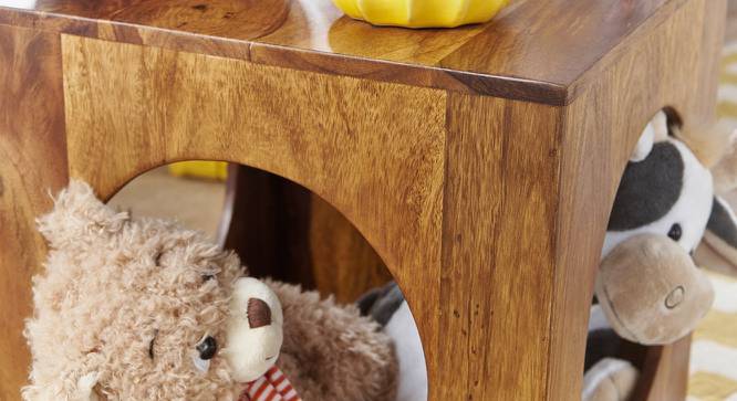 Fabrice Side Table (Semi Gloss Finish, Honey Oak) by Urban Ladder - Design 1 Side View - 361836