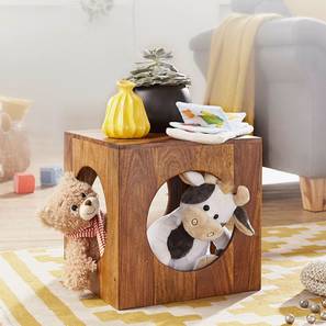 Finebuy Solid Wood Side Table in Semi Gloss Honey Oak Finish-image-22