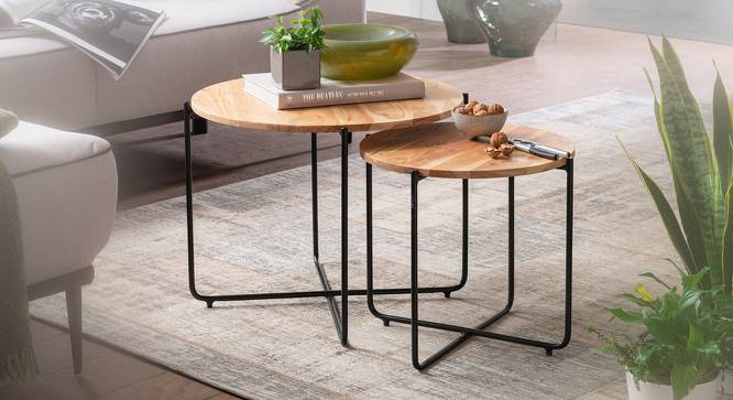 Fabron Side Table (Natural, Semi Gloss Finish) by Urban Ladder - Cross View Design 1 - 361839