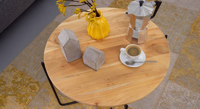 Fabron Side Table (Natural, Semi Gloss Finish) by Urban Ladder - Front View Design 1 - 361840