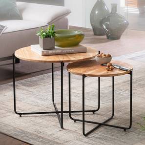 woodenmood Finebuy Solid Wood Side Table in Semi Gloss Natural Finish-picture-12
