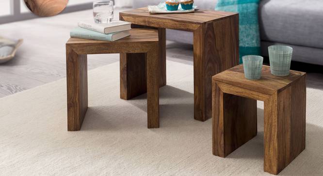 Elliot Side Table (Semi Gloss Finish, Honey Oak) by Urban Ladder - Design 1 Close View - 361897