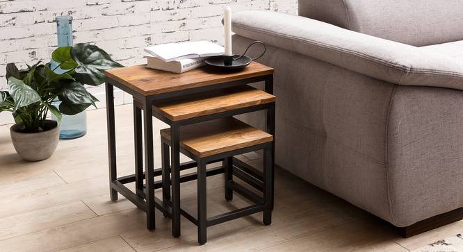 Henri Side Table (Semi Gloss Finish, Honey Oak) by Urban Ladder - Cross View Design 1 - 361900