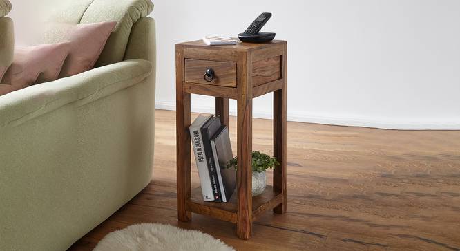 Hercule Side Table (Semi Gloss Finish, Honey Oak) by Urban Ladder - Cross View Design 1 - 361907