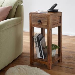 Finebuy Solid Wood Side Table in Semi Gloss Honey Oak Finish-image-32