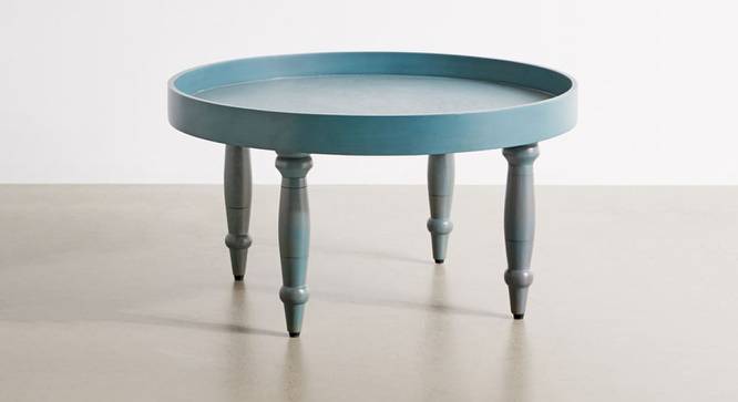 Hilaire Side Table (Blue, Semi Gloss Finish) by Urban Ladder - Cross View Design 1 - 361918