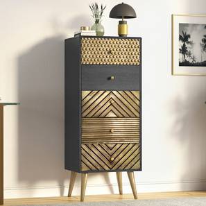 Untangled Chest Of Five Drawers  Design Gatsby Tall Chest of Five Drawers (Black)
