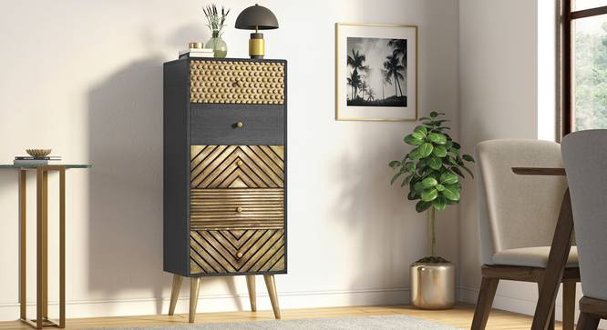 Gatsby Tall Chest of Drawer (Black) by Urban Ladder - Full View Design 1 - 361943