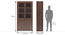 Theodore Two Glass Door Display Cabinet (Dark Wenge Finish) by Urban Ladder - Dimension Design 1 - 361962