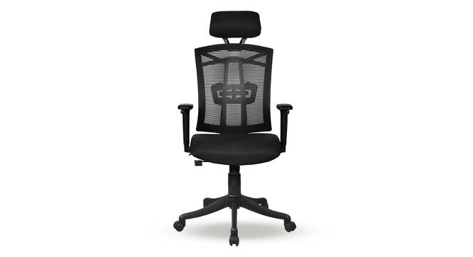 Bonai High Back Office Chair (Black) by Urban Ladder - Front View Design 1 - 361965