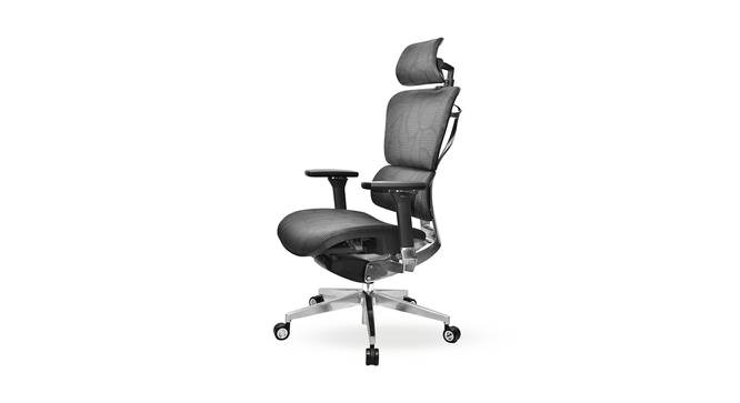Inox Office Chair (Black) by Urban Ladder - Front View Design 1 - 362008