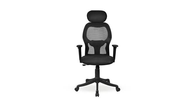 Marvel High Back Office Chair (Black) by Urban Ladder - Front View Design 1 - 362036