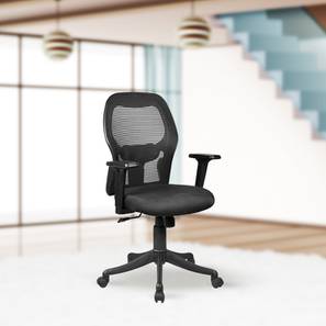Office Chairs Design Marvel Plastic Study Chair in Black Colour