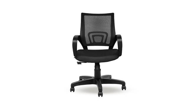 Tenny Office Chair (Black) by Urban Ladder - Front View Design 1 - 362069