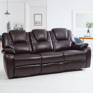 Recliners In Hyderabad Design Orlando Fabric Seater Manual Recliner in Dark Brown Colour