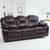 Orlando leatherette recliner sofa 3 seater dbrn lp