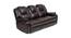 Orlando Leatherette Recliner Sofa 3 Seater-Dark Brown (Dark Brown) by Urban Ladder - Cross View - 