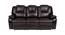 Orlando Leatherette Recliner Sofa 3 Seater-Dark Brown (Dark Brown) by Urban Ladder - Front View - 