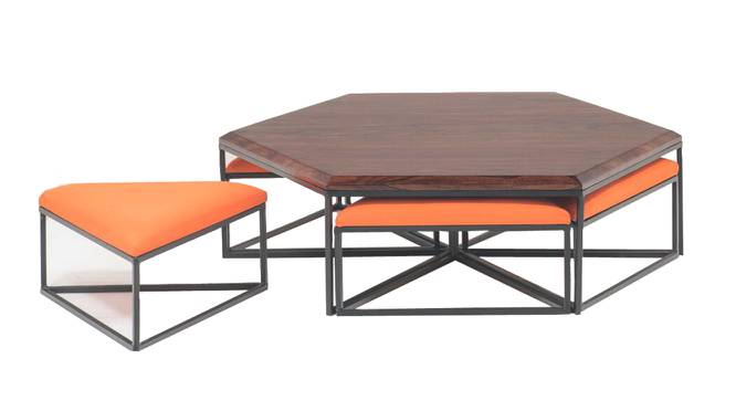 Hexa Coffee Table (Walnut Finish) by Urban Ladder - Cross View Design 1 - 362173