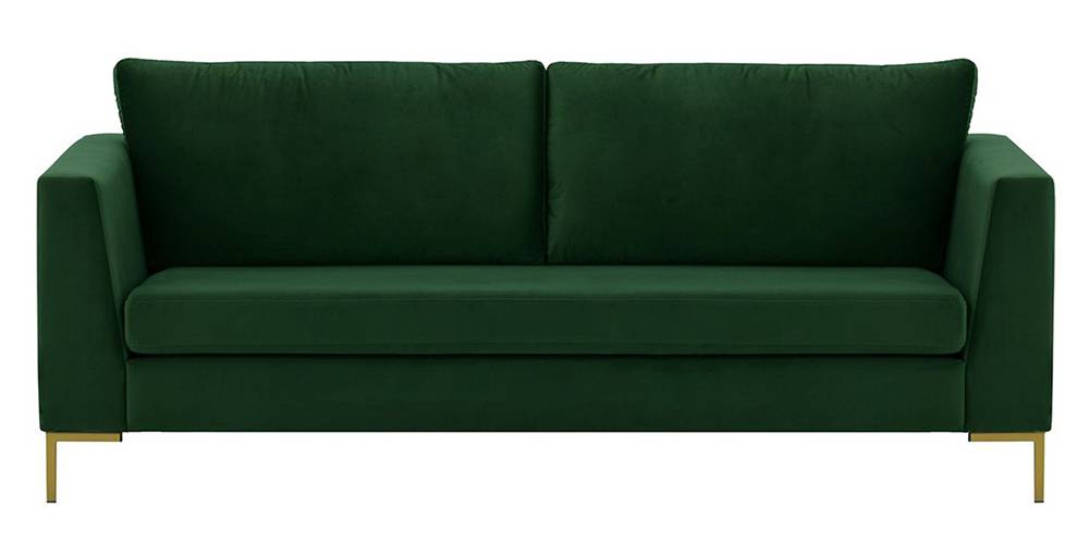 Chrislay Fabric Sofa (Dark Green Velvet) by Urban Ladder - - 