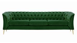 Corbyn Chesterfield Fabric Sofa - (Dark Green Velvet)