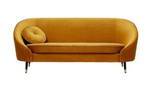 Kylan Fabric Sofa (Mustard Velvet)