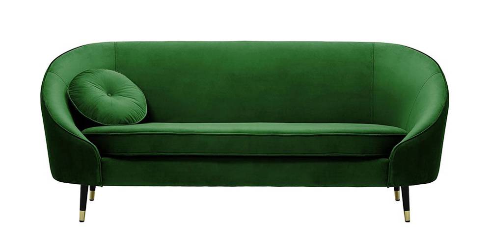 Kylan Fabric Sofa (Dark Green Velvet) (1-seater Custom Set - Sofas, None Standard Set - Sofas, Fabric Sofa Material, Regular Sofa Size, Regular Sofa Type, Dark Green) by Urban Ladder - - 362526