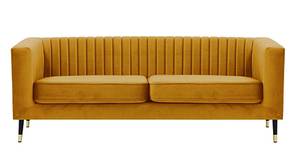 Marvale Modren Fabric Sofa (Mustard Velvet)