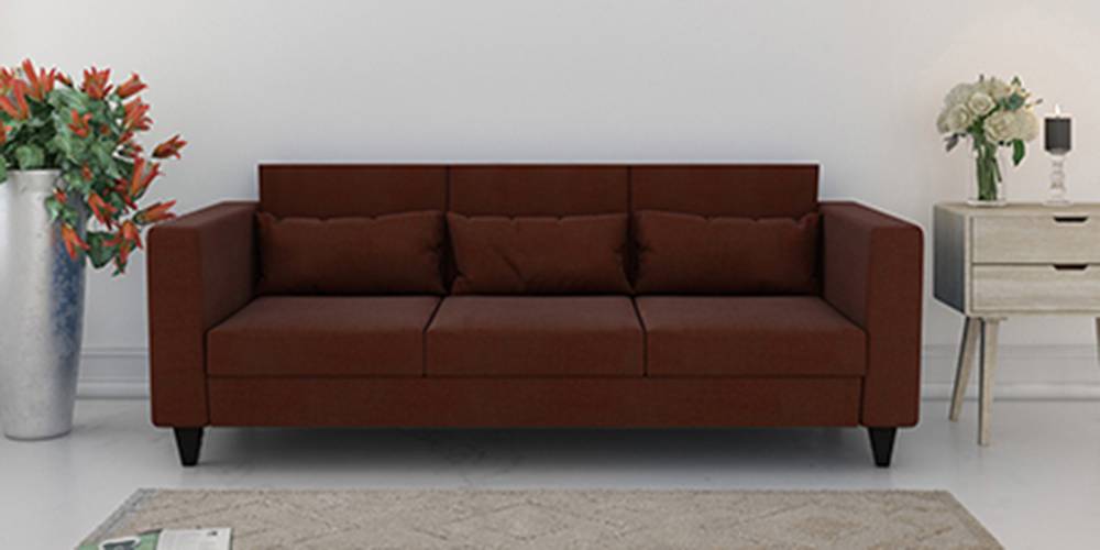 Charleston Fabric Sofa (Brown) by Urban Ladder - - 