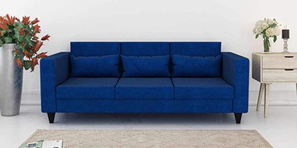 Charleston Fabric Sofa (Royal Blue) by Urban Ladder - - 