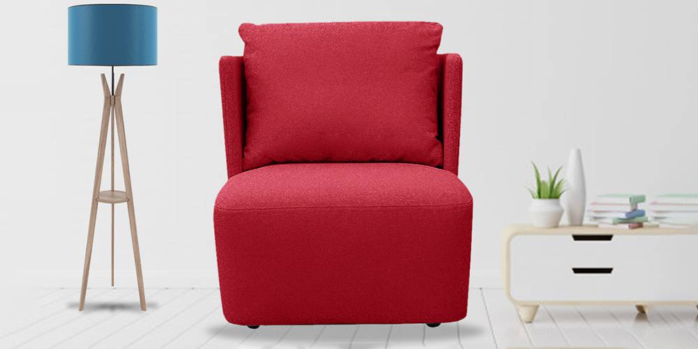 Charlotte Fabric Sofa (Maroon) by Urban Ladder - - 