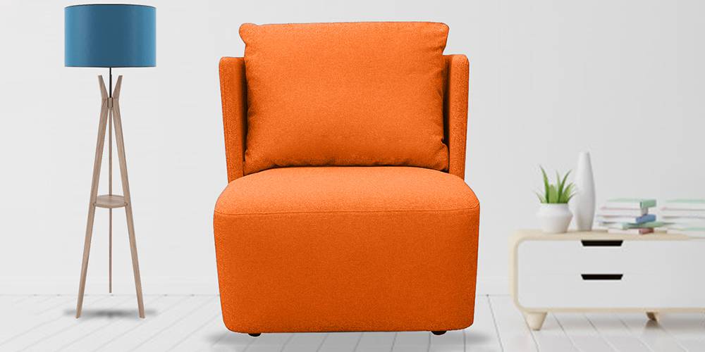 Charlotte Fabric Sofa (Orange) by Urban Ladder - - 