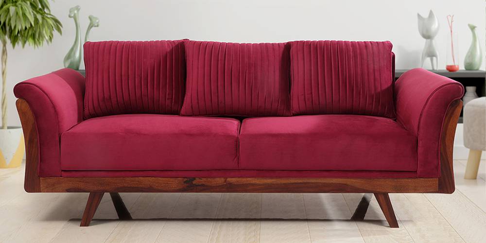 Anderson Fabric Sofa (Maroon) by Urban Ladder - - 