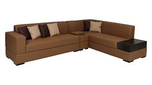 Alden Leathertte Sectional Sofa(Brown)