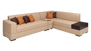 Alden Leathertte Sectional Sofa(Beige)