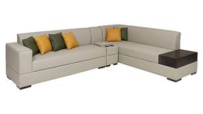 Alden Leathertte Sectional Sofa(Grey)