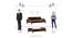 Zoya Sofa Cum Bed (Brown) by Urban Ladder - Design 1 Dimension - 363270