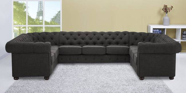 Riga Sectional Fabric Sofa(Grey) (Grey, None Standard Set - Sofas, Fabric Sofa Material, Regular Sofa Size, Soft Cushion Type, Sectional Sofa Type, U Shaped Sofa Custom Set - Sofas)