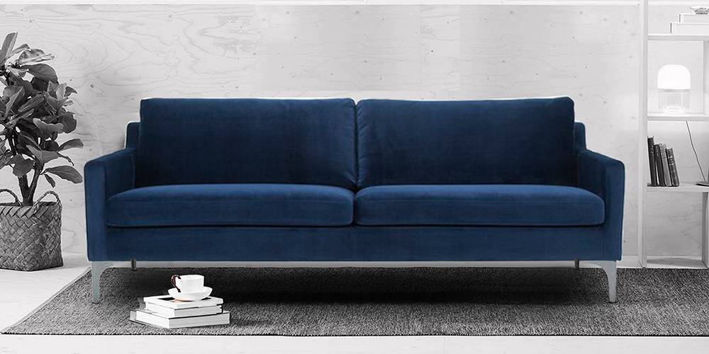 Venice Fabric Sofa (Navy Blue) by Urban Ladder - - 