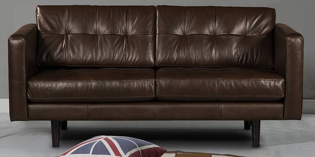 Nantes Leatherette Sofa (Brown) (Brown, 2-seater Custom Set - Sofas, None Standard Set - Sofas, Leatherette Sofa Material, Regular Sofa Size, Regular Sofa Type)