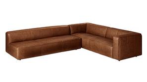 Melbourne Sectional Leatherette Sofa(Tan Brown)