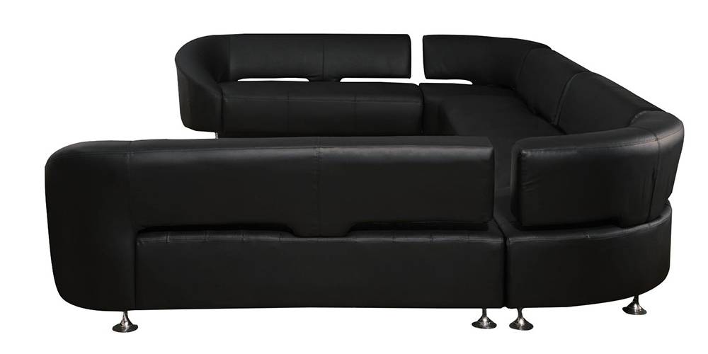 Hong Kong U Shape Leatherette Sofa(Black) Urban Ladder