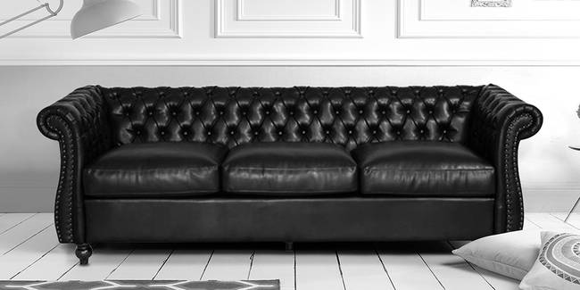 Quebec Leatherette Sofa(Brown) (Brown, 3-seater Custom Set - Sofas, None Standard Set - Sofas, Leatherette Sofa Material, Regular Sofa Size, Regular Sofa Type)