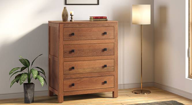 Walter Chest Of Four Drawers (Amber Walnut Finish) by Urban Ladder - Full View Design 1 - 364072