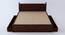 Flamingo Bed With Storage (Walnut Finish, Queen Bed Size) by Urban Ladder - Front View Design 1 - 364357